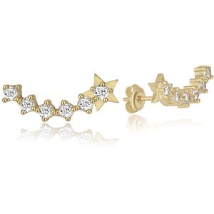 Luxury Sterren Oorknop Gold Plated (925 sterling zilvergehalte) Oorbel Trendy Minimalistisch Oorknop Combi Bedel Goudkleurig Dames Meisje | Cadeau Voor Vrouw