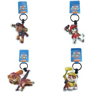 Paw Patrol Nickelodeon sleutelhangers met LED licht. 4 verschillende per set.