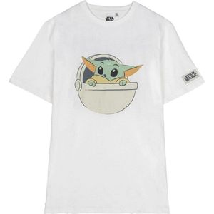 T-Shirt met Korte Mouwen voor kinderen The Mandalorian Wit - L