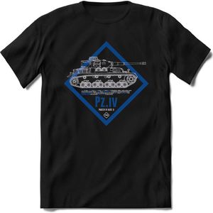 T-Shirtknaller T-Shirt|PZ-4 Leger tank|Heren / Dames Kleding shirt|Kleur zwart|Maat XXL