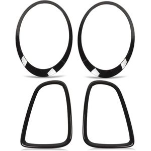 Koplamp en Achterlicht Cover丨Trim: 4 Stuks Gloss Black Surround Cover Versieringen Vervanging voor Mini R56 R57 R58 R59 Cooper S JCW 2007 2015 Automotive Exterior