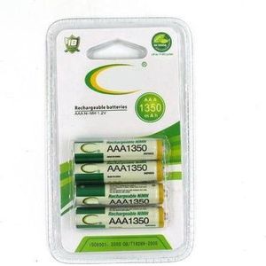 AAA 1350mAh Oplaadbare Batterijen - 4 stuks