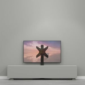 Cavus Hybrid 120B - Tv Muurstandaard - Televisie ophangen zonder boren - Geschikt tot 65 Inch televisie t/m 25 kg - VESA 400x400