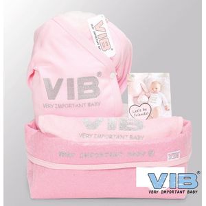 VIB® - Giftset Commodemandje - VIB Girl (Roze) - Babykleertjes - Baby cadeau