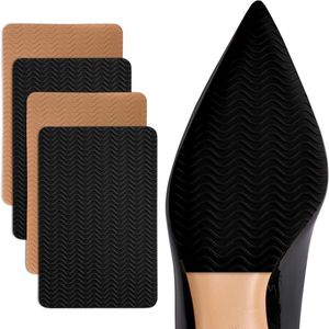 Schoenzool reparatie - 4 stuks rubberzolen om op te plakken met antislip - Zelfklevende zoolkussens voor alle maten