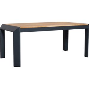 Victoria dining tuintafel 140x80xH64,5 cm antraciet teak