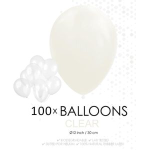 100 ballonnen doorzichtig