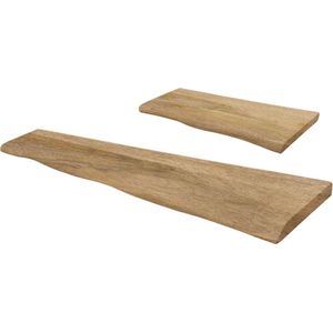 Wandplank Pure Mangohout - Set van 2 Groot