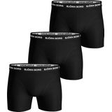 Bjorn Borg Solid Essential Heren Boxershort-3P-Zwart-Maat L