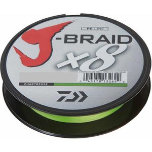 Daiwa J-Braid X8 - Chartreusse - Dyneema - 0.16mm - 300m - Geel
