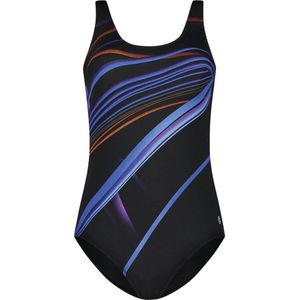 ten Cate dames badpak soft cup mix stripes zwart - 48