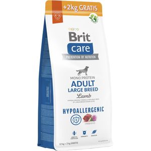 Brit Care Hypoallergenic Adult Large Breed Lamb & Rice 12 + 2 kg GRATIS - Hond