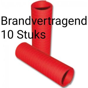 Serpentine BRANDVERTRAGEND Rood, 10 rolletjes, Papier, Carnaval, Verjaardag, Horeca