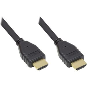 HDMI kabel - versie 2.0 (4K 60Hz + HDR) - CU koper aders / zwart - 1 meter