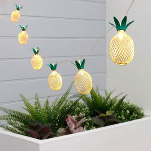 Lampen koord - ananas lantaarn LED - 10 lampjes - zonne-energie - Lichtsnoer