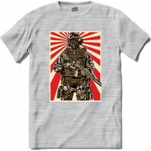 Tactical Hero | Airsoft - Paintball | leger sport kleding - T-Shirt - Unisex - Donker Grijs - Gemêleerd - Maat XL