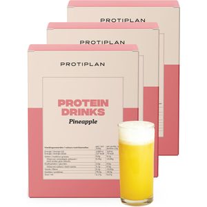 Protiplan | Drank Ananassmaak | 3 stuks | 3 x 7 x 23 gram | Snel afvallen zonder hongergevoel!