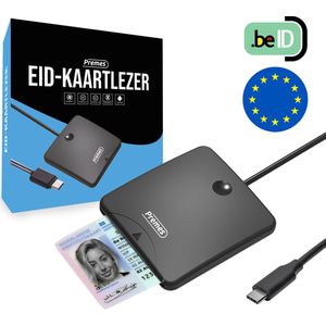 Premes - eID Kaartlezer - USB C - identiteitskaartlezer - België - Europa - ID Kaartlezer - ID Reader - NFC Reader - Credit Cards - Smart Cards - Card Reader - ID - Belgische Identiteitskaart - Mac - Windows