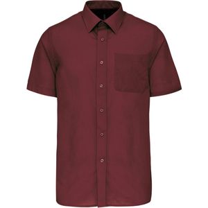 Herenoverhemd 'Ace' korte mouwen merk Kariban Wijnrood maat 5XL