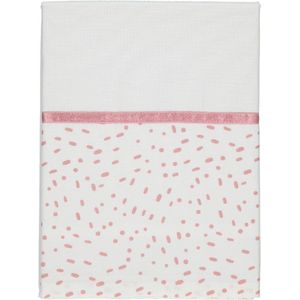 Briljant Baby Ledikant Laken Minimal Dots - 100 x 150 cm - Roze