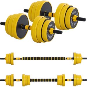 Dumbbell set - Barbell set - Halter - Gewichten - Halterset - Halters - Halterstang met gewichten - 25 Kg