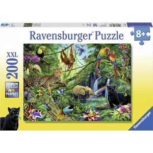 Puzzel Dieren in de Jungle (200 stukjes, XXL)