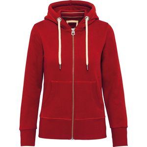 Kariban Vintage damessweater met rits en capuchon KV2307 - Vintage Dark Red - XXL