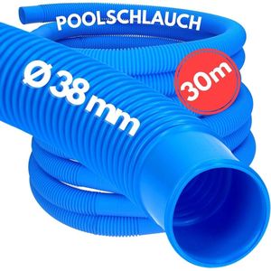 30 meter Kalitec zwembadslang 38mm, blauw I zwembadslang 38 mm I slang zwembad I slang voor zwembadpomp I flexibele pompslang I Made in Germany I maatvast I trapvast