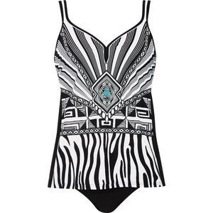 Sunflair - Tankini - Zwart print - 38B