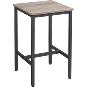 Bartafel - Hoge Tafel - Pubtafel - Spaanplaat & Staal - Stevig Ontwerp - 60cm x 60cm x 92cm
