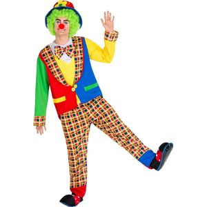 dressforfun - Herenkostuum clown Alfredo XL - verkleedkleding kostuum halloween verkleden feestkleding carnavalskleding carnaval feestkledij partykleding - 300841