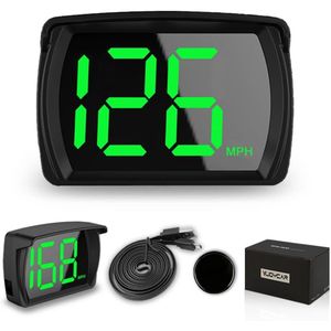 Geschikt voor 2023 Nieuwe HUD GPS-snelheidsmeter Digitale snelheidsmeter MPH Auto Truck Head Up Display met USB-kabel Plug and Play (alleen G20 Groen)