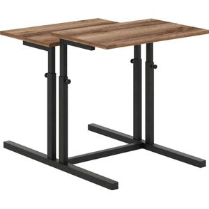 FurniChic, verstelbare moeder- en kind 2-delige tafelset, in hoogte verstelbare tafel, bijzettafel, speeltafel, bureau voor hem en haar, multifunctioneel-Sacramento OAK, 80 x 60 x 43-73 cm (l x b x h)