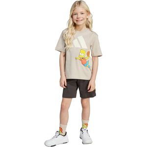 adidas Sportswear De Simpsons T-shirt Set Kids - Kinderen - Beige- 128