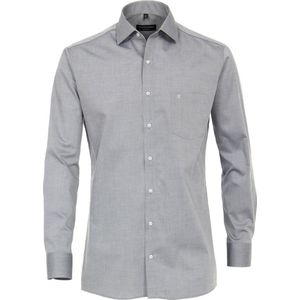 CASA MODA modern fit overhemd - mouwlengte 72 cm - grijs - Strijkvriendelijk - Boordmaat: 42