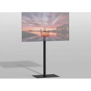 TV vloerstatief SQUARE 120 Design Tv standaard Trendy Zwart Staal 32-65”