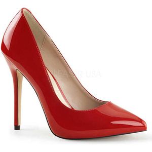 Amuse-20 pointed toe pump with stiletto heel red patent � (EU 45 = US 14) - Pleaser