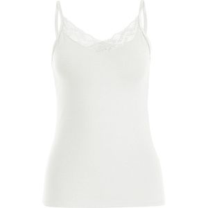 WE Fashion Dames singlet met kant - Maat XXL