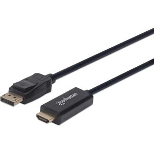 Manhattan 152679 DisplayPort-kabel DisplayPort / HDMI Adapterkabel DisplayPort-stekker, HDMI-A-stekker 1.80 m Zwart