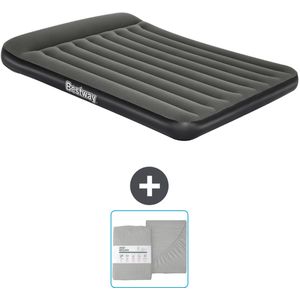 Bestway luchtbed - 2-Persoons - 152 x 203 x 30 cm - Groen - Inclusief en Hoeslaken
