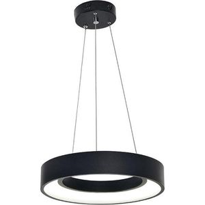Moderne hanglamp matzwart metaal - Roundy