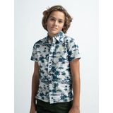 Petrol Industries - Jongens Overhemd met botanical print - Wit - Maat 92