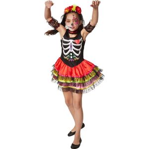 dressforfun - Griezelige Mexicaanse 140 (9-10y) - verkleedkleding kostuum halloween verkleden feestkleding carnavalskleding carnaval feestkledij partykleding - 301992