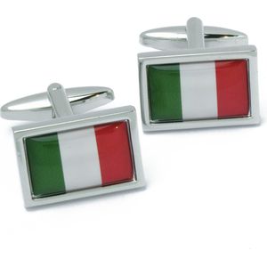 Manchetknopen - Italiaanse Vlag Italie Rood Wit Groen