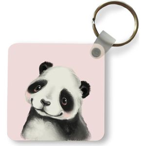 Sleutelhanger - Uitdeelcadeautjes - Panda - Kinderen - Roze - Plastic