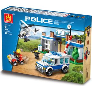 Wange 52016 Police - Politiebureau in het bos 411 bouwstenen