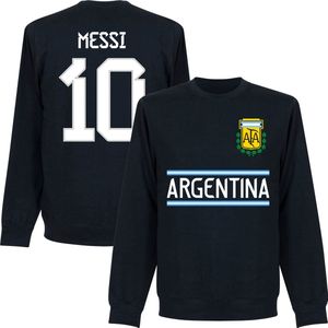 Argentinië Messi 10 Team Sweater - Navy - XL