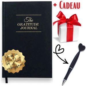 Linnen Dankbaarheid dagboek - Gratitude Journal - 5 minute Journal - Dankbaarheidsdagboek - Invulboek - voor Positiviteit - Cadeau - Vrouw / Man - Sinterklaas Cadeau - Kerst Cadeau - Verjaardag - Zwart