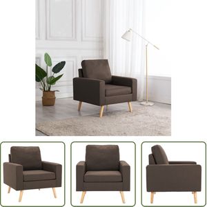 The Living Store Fauteuil - 77 x 71 x 80 cm - Bruin