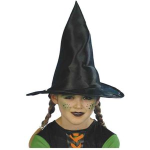 Smiffys - Witch Kostuum Hoed Kids - Zwart